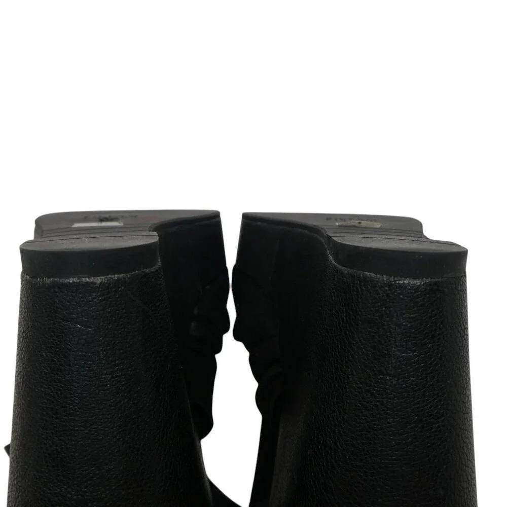 Eileen Fisher Willow Wedge Sandals Women Size 9 Black Suede Platform Crossover
